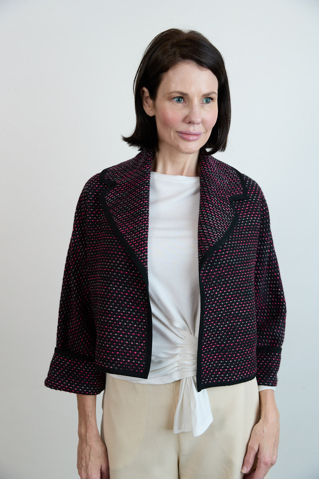 Eliza Italian Tweed Jacket Blue