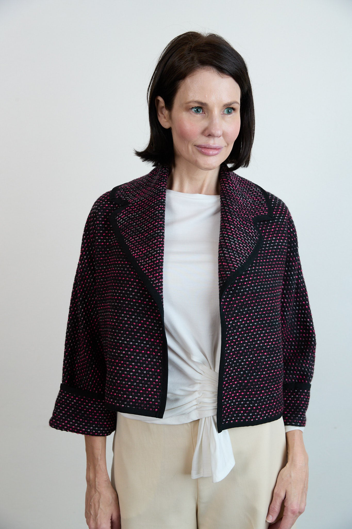 Eliza Italian Tweed Jacket Pink