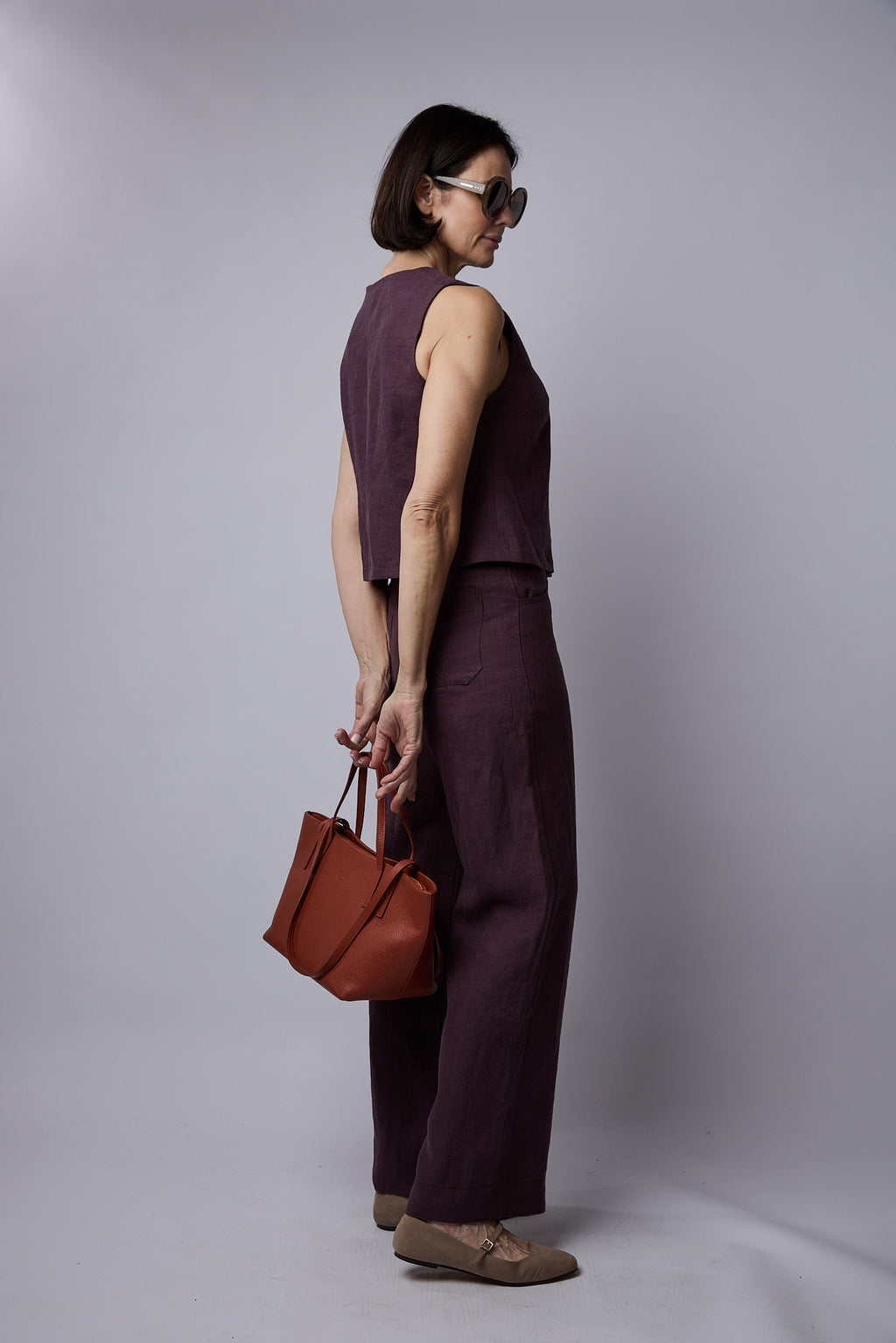 Florence Linen Pants Raisin