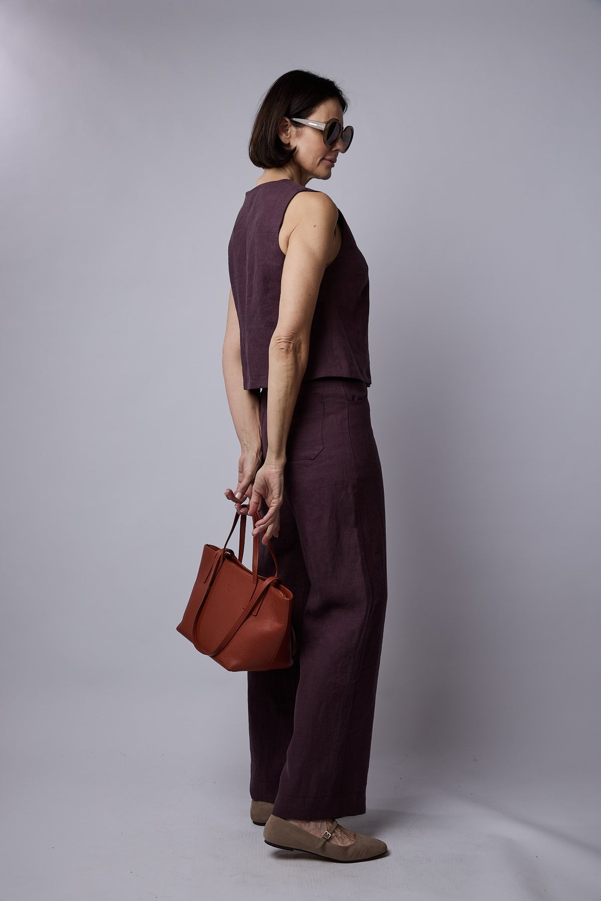 Florence Linen Pants Raisin