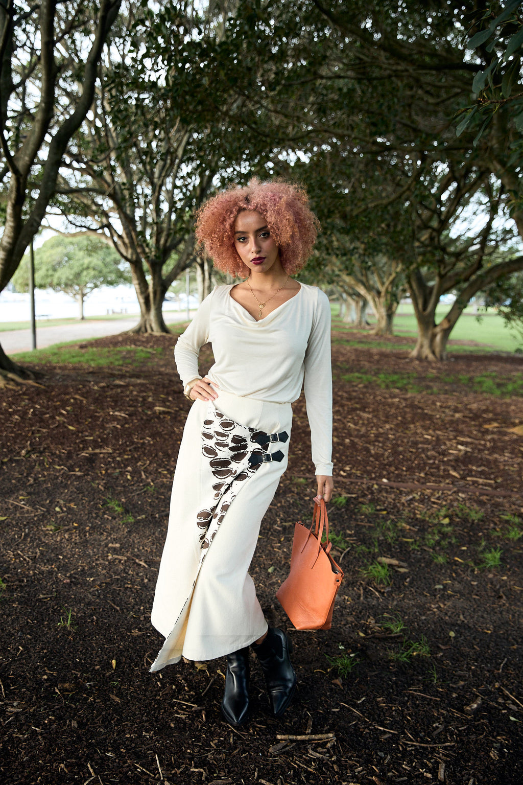 SYLVIA RILEY Cora Cowl neck top