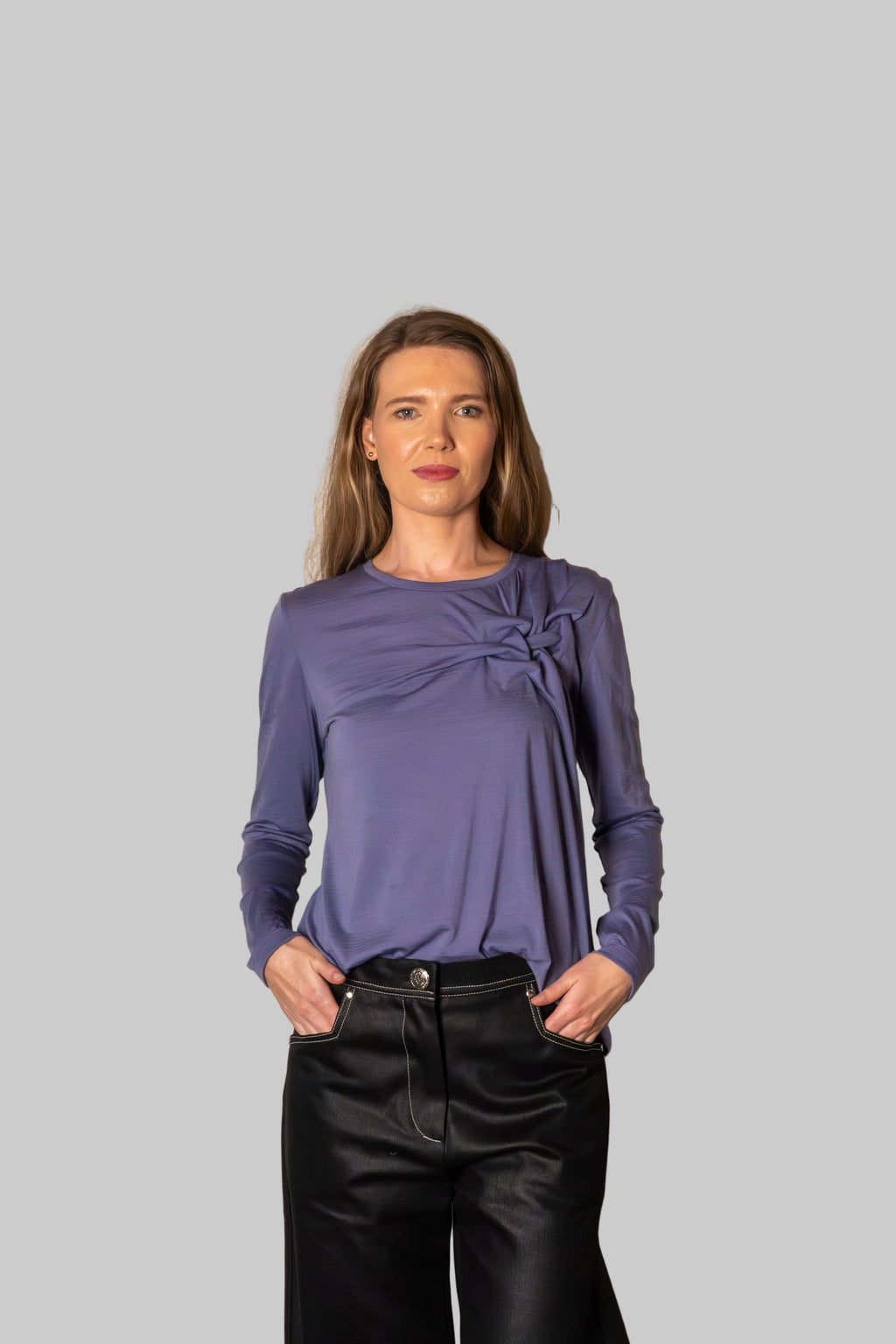 SYLVIA RILEY Rondo Top Jacaranda