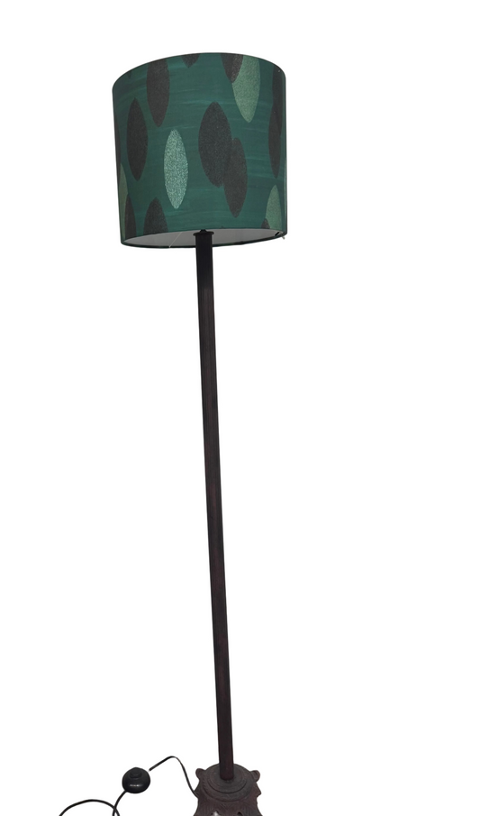 LAMP-Zynska Textiles shade on metal standard lamp base