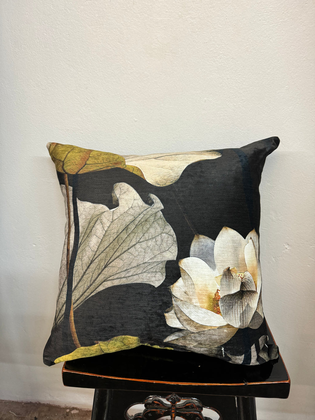 MS CHIEF DESIGNS Chenille Cushion in Lotus Field