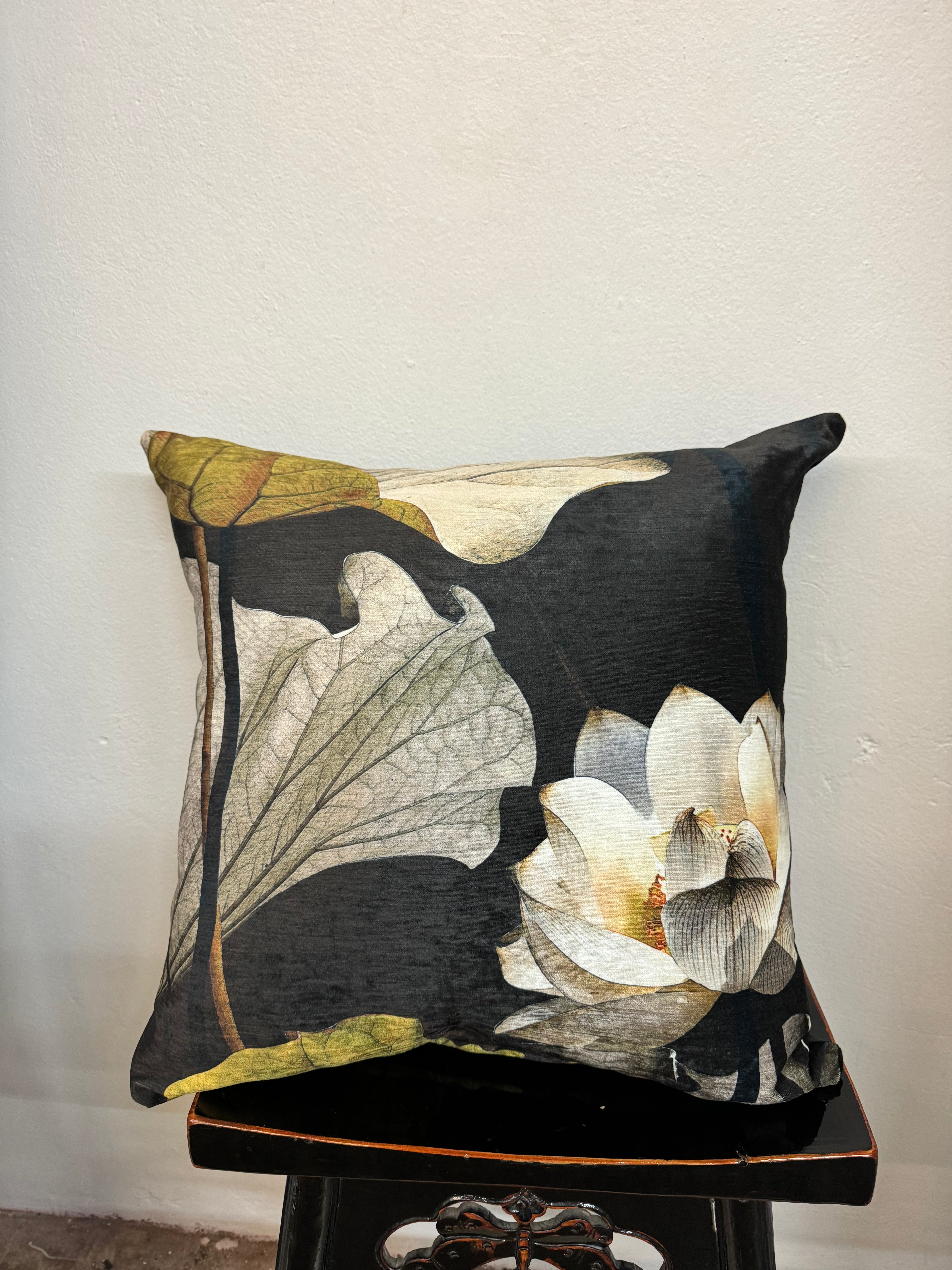 MS CHIEF DESIGNS Chenille Cushion in Lotus Field