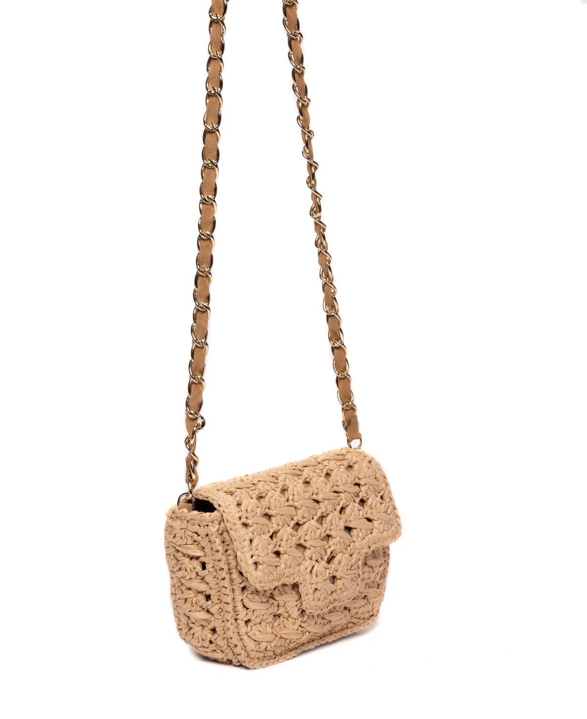 BIDINIS Lucrezia Mini raffia crochet bag
