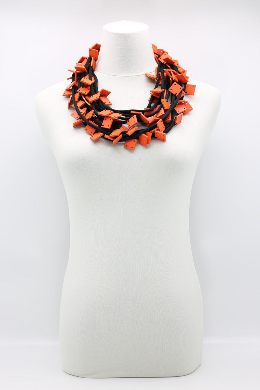 JIANHUI LONDON Wooden Squares on cord Orange