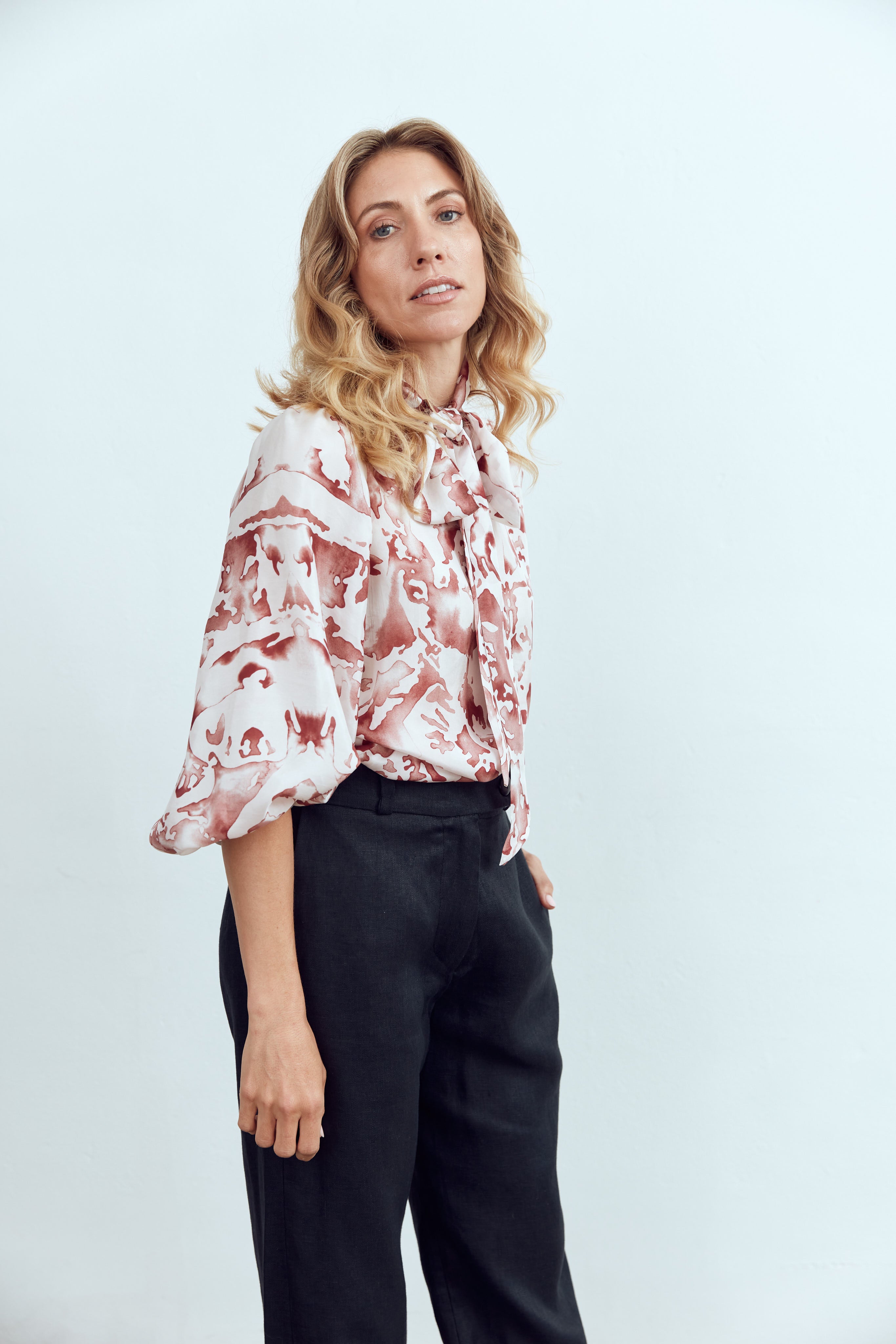 Katie Silk Printed Blouse