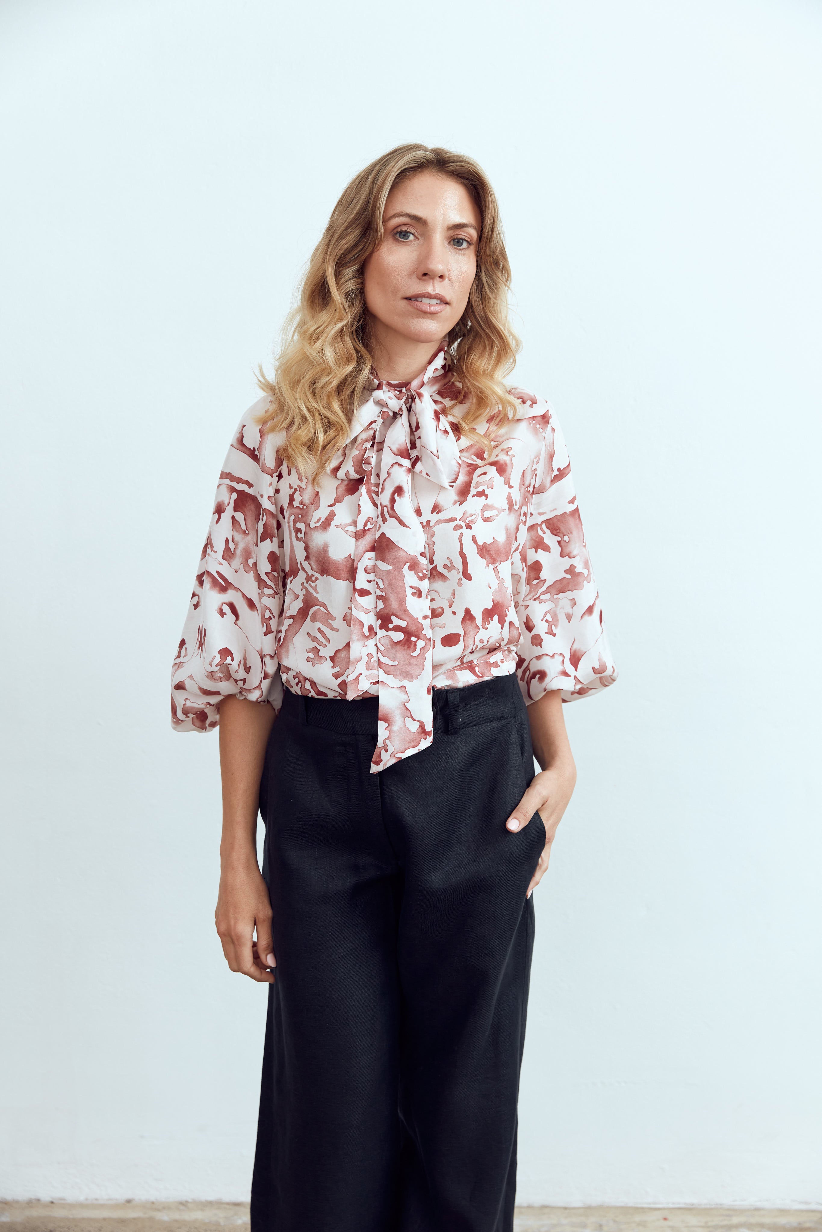 Katie Silk Printed Blouse