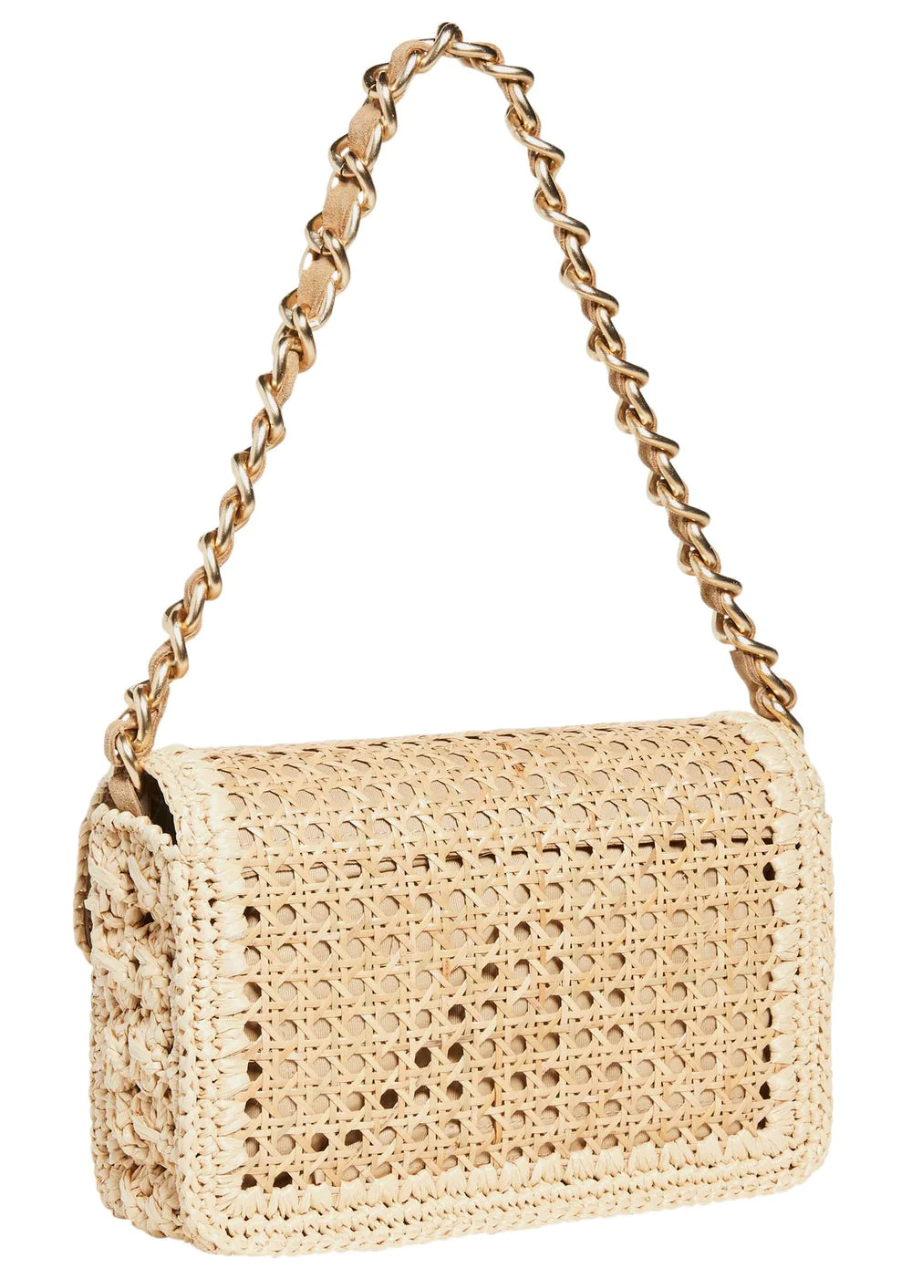 BIDINIS Ginevra Rattan and Raffia Bag in Medium