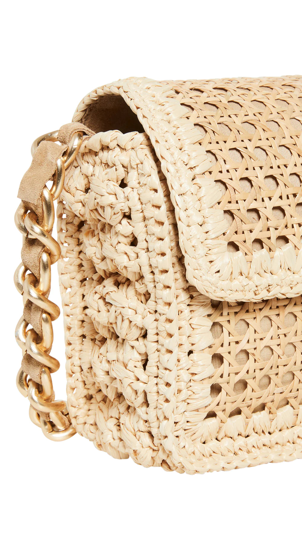 BIDINIS Ginevra Rattan and Raffia Bag in Medium
