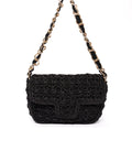 BIDINIS Lucrezia Lurex Small raffia crochet handbag