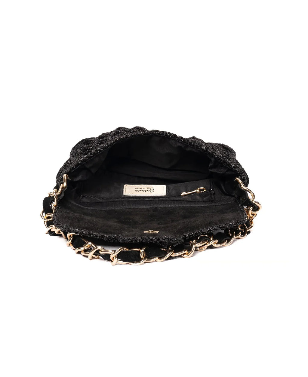 BIDINIS Lucrezia Lurex Small raffia crochet handbag