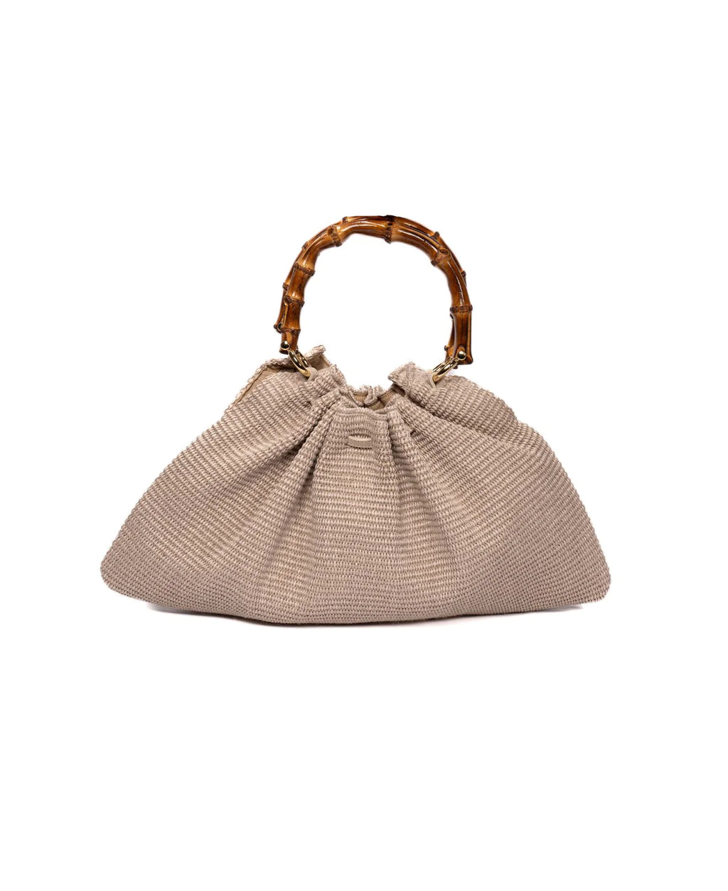 BIDINIS Caterina Medium Raffia Shopping Bag Black