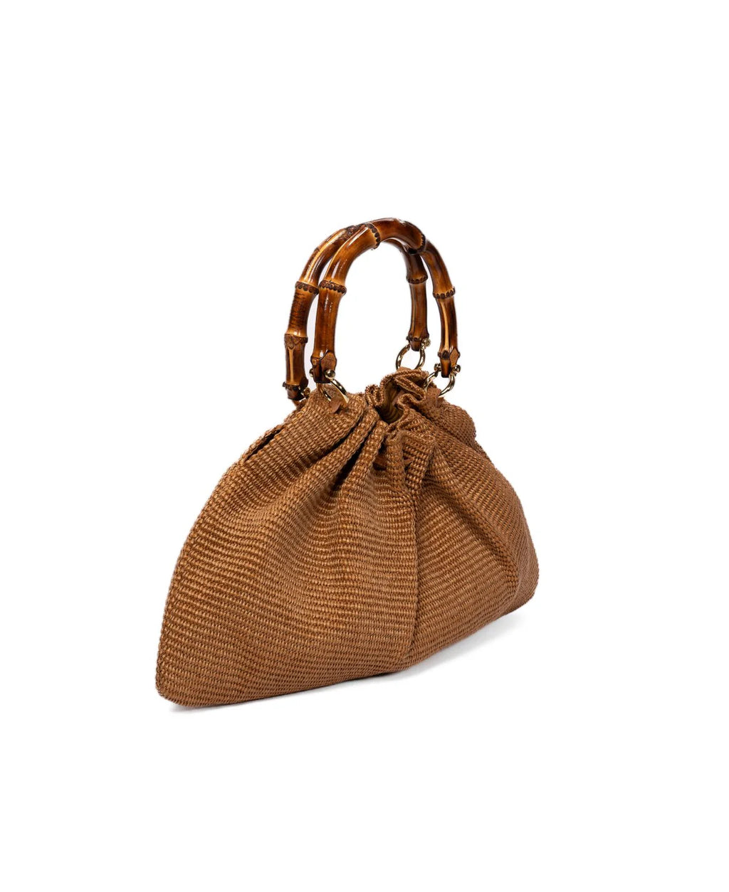 BIDINIS Caterina Medium Raffia Shopping Bag Black