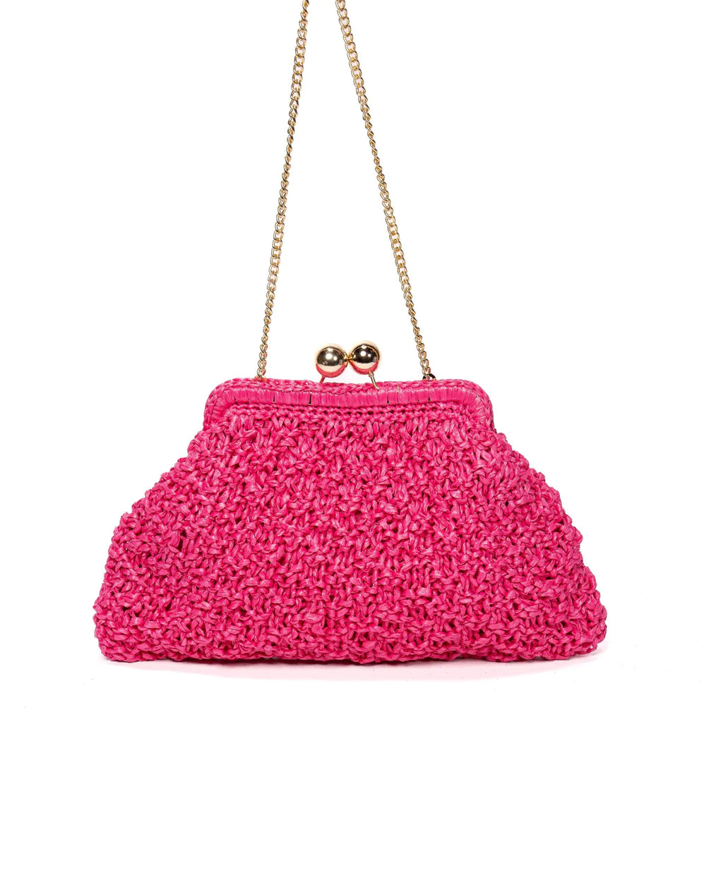 BIDINIS Margherita raffia clutch