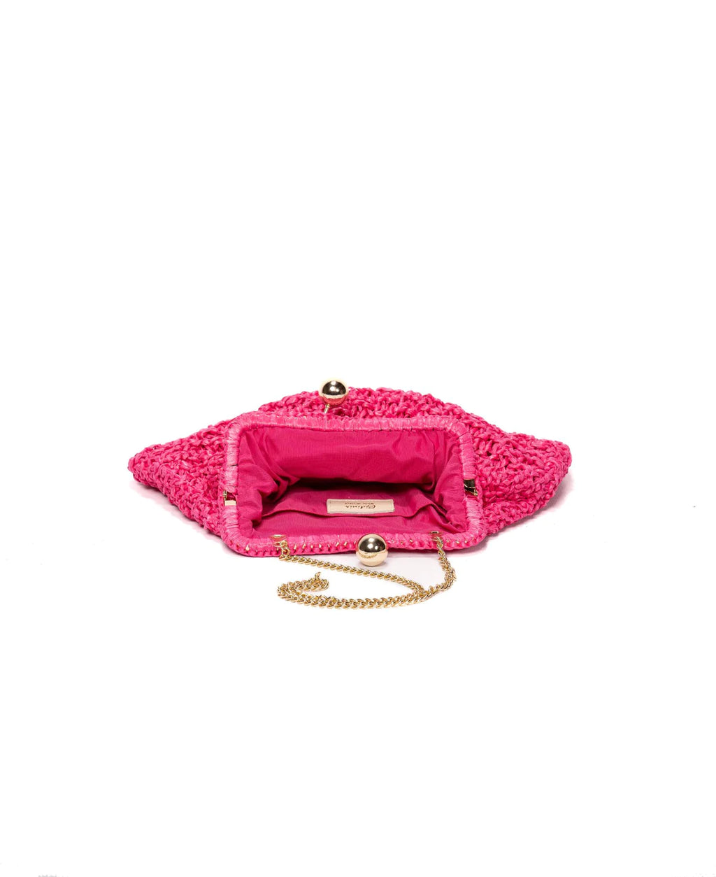 BIDINIS Margherita raffia clutch