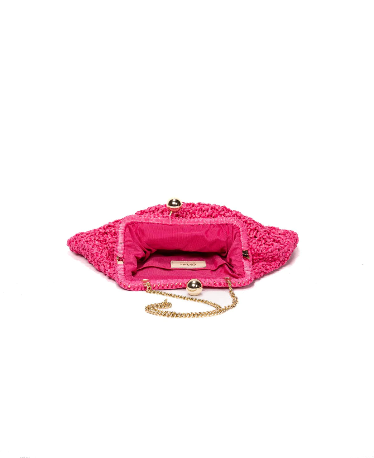 BIDINIS Margherita raffia clutch