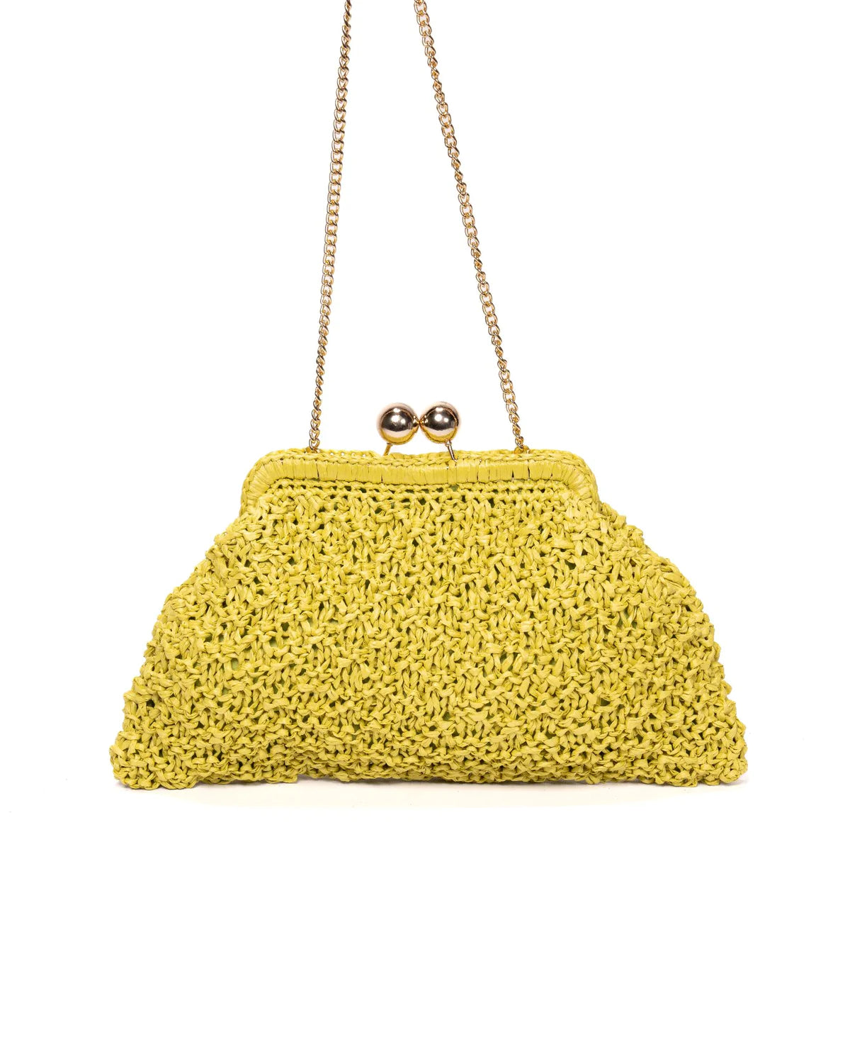 BIDINIS Margherita raffia clutch