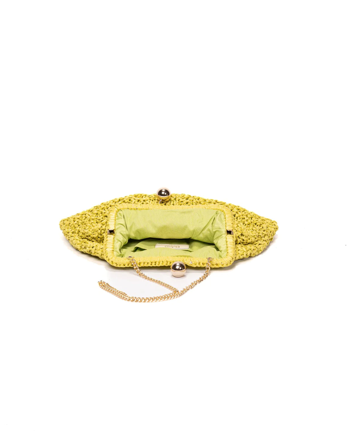 BIDINIS Margherita raffia clutch