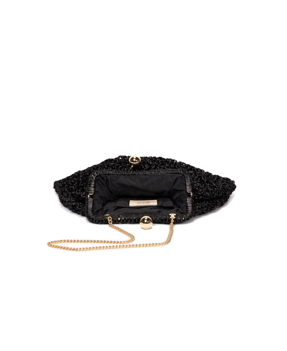 BIDINIS Margherita raffia clutch
