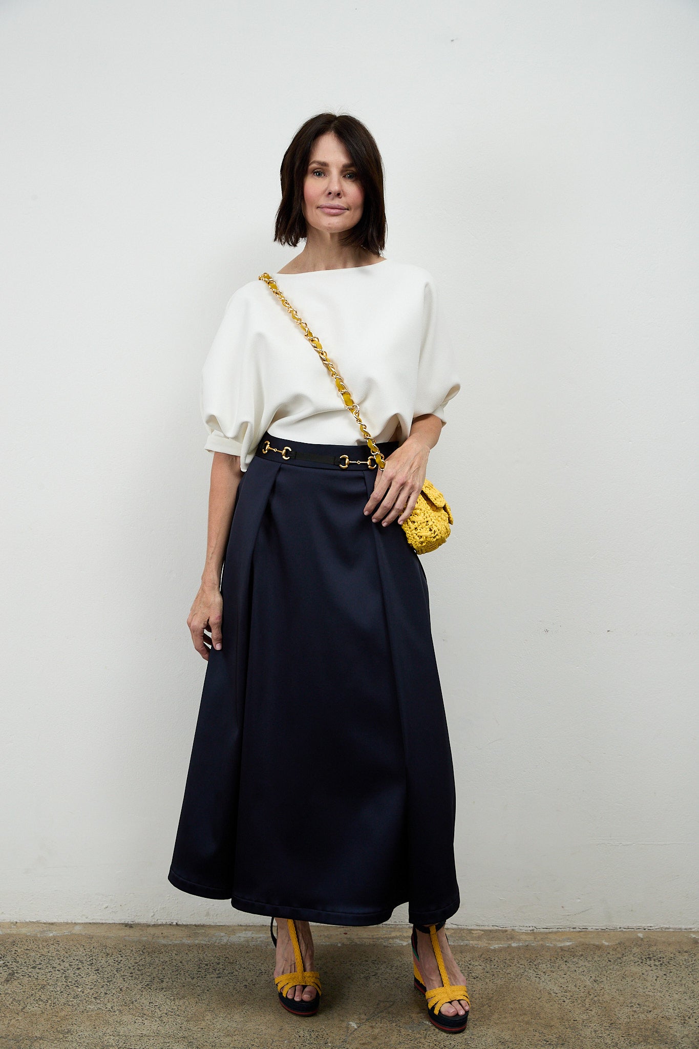 Jordan Bonded Satin Skirt