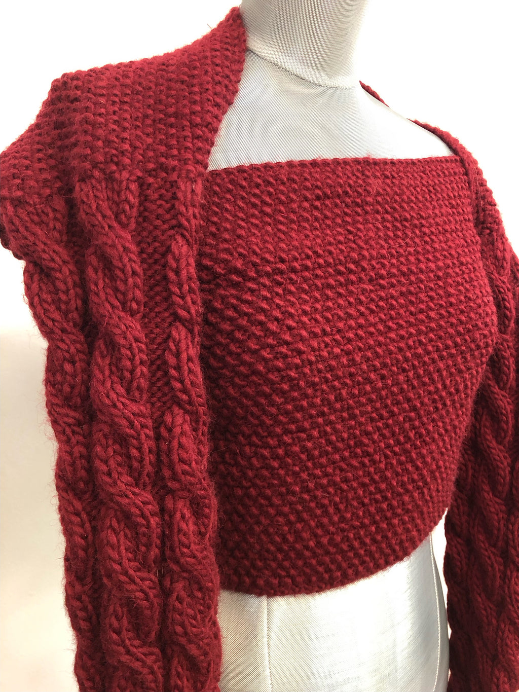 NIHAN ALTUNTAS Handknitted Cable Shrug