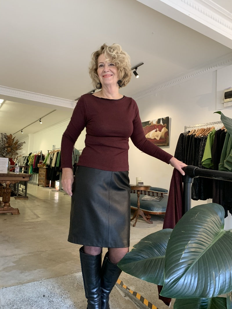 Leather Pencil Skirt