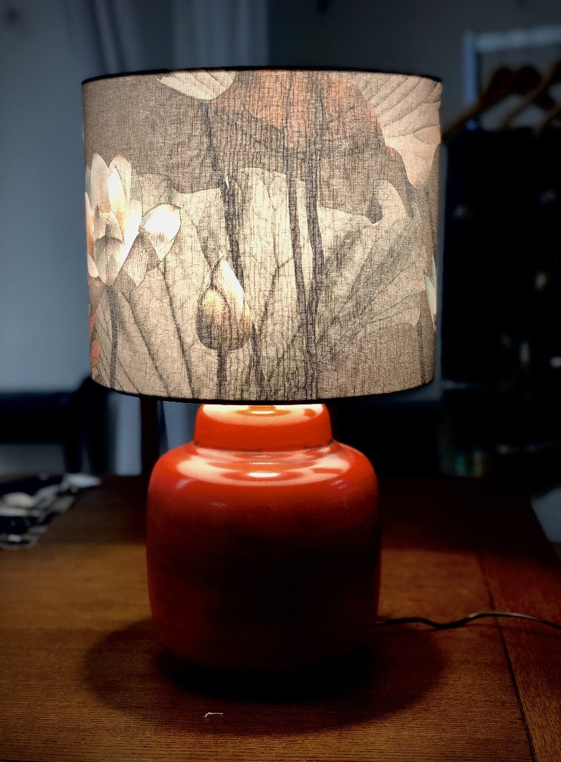 MS CHIEF DESIGNS Small Matte Ginger Jar with Lotus Night Shade