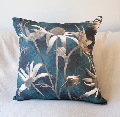 MS CHIEF DESIGNS Cushion in Coast Flannel Flowers