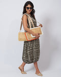BIDINIS Luisa Rattan and Raffia Bag