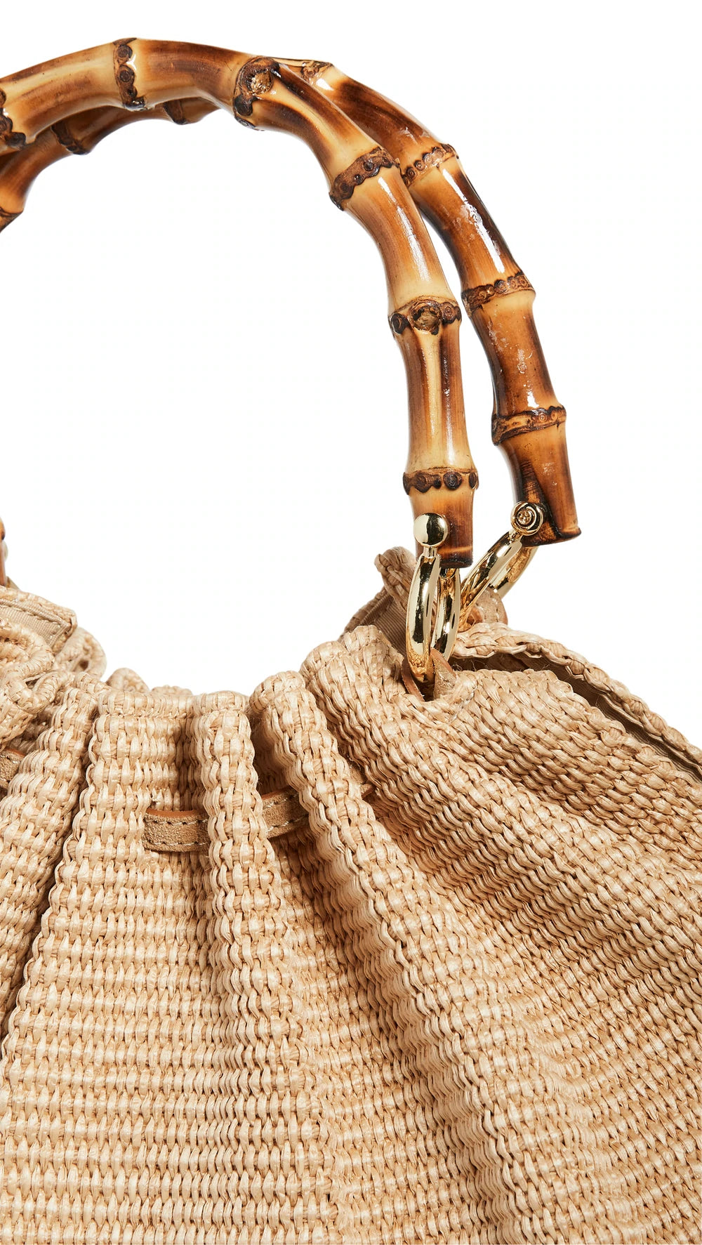 BIDINIS Caterina Medium Raffia Shopping Bag Black