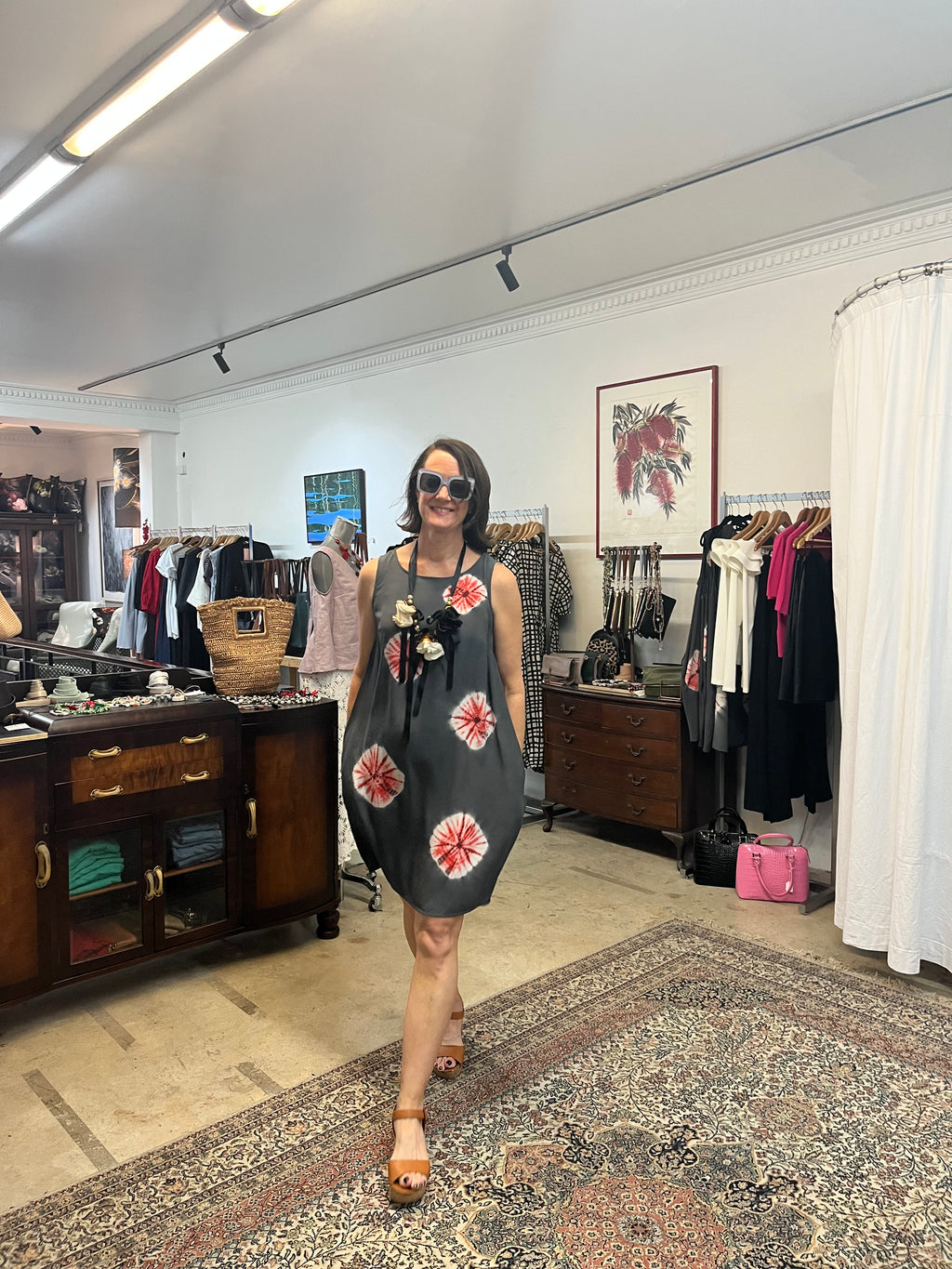 SYLVIA RILEY Rhombus Dress