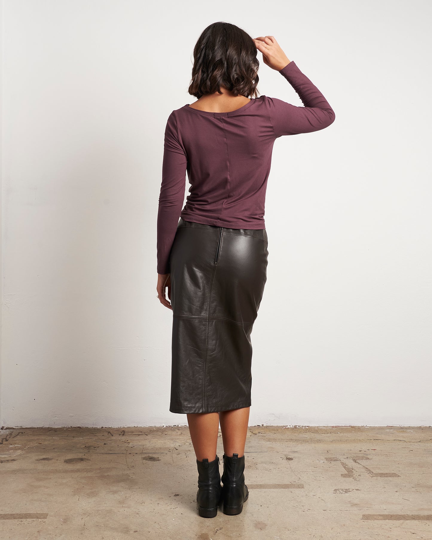 Ana Leather Skirt