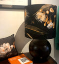 MS CHIEF DESIGNS Large Brown Sphere Lamp with Kalypto Oxide Shade