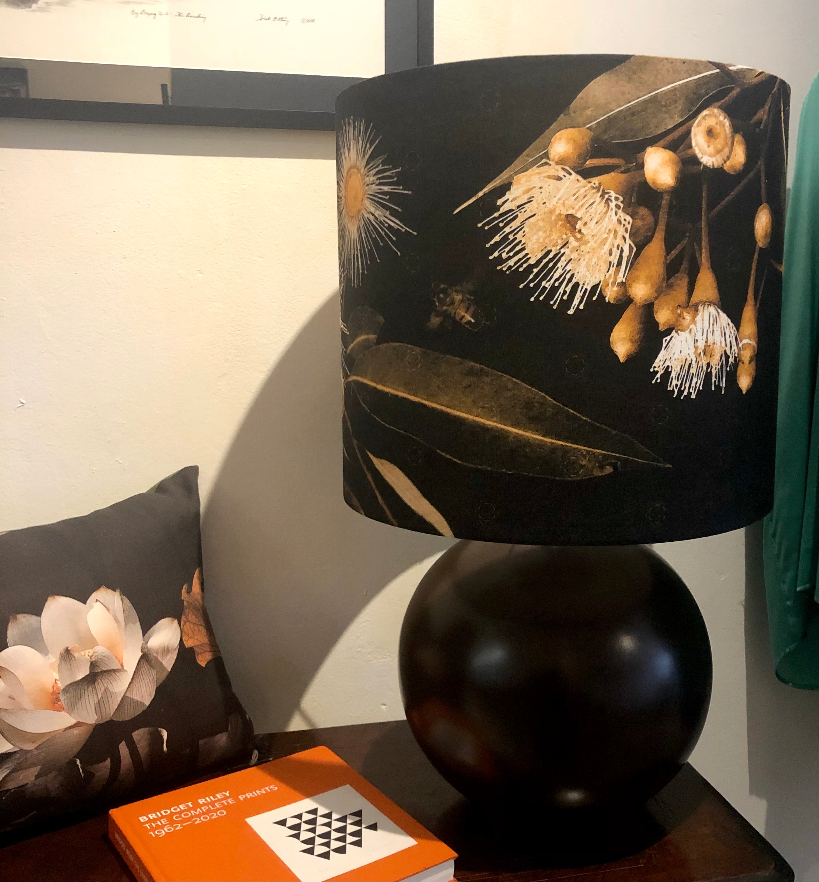 MS CHIEF DESIGNS Large Brown Sphere Lamp with Kalypto Oxide Shade