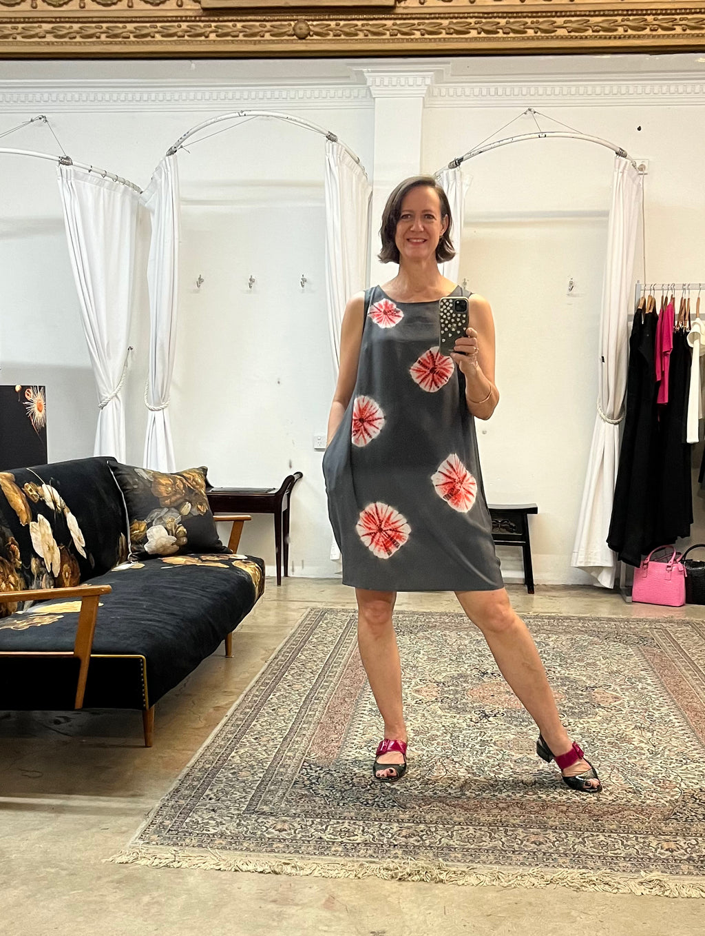 SYLVIA RILEY Rhombus Dress