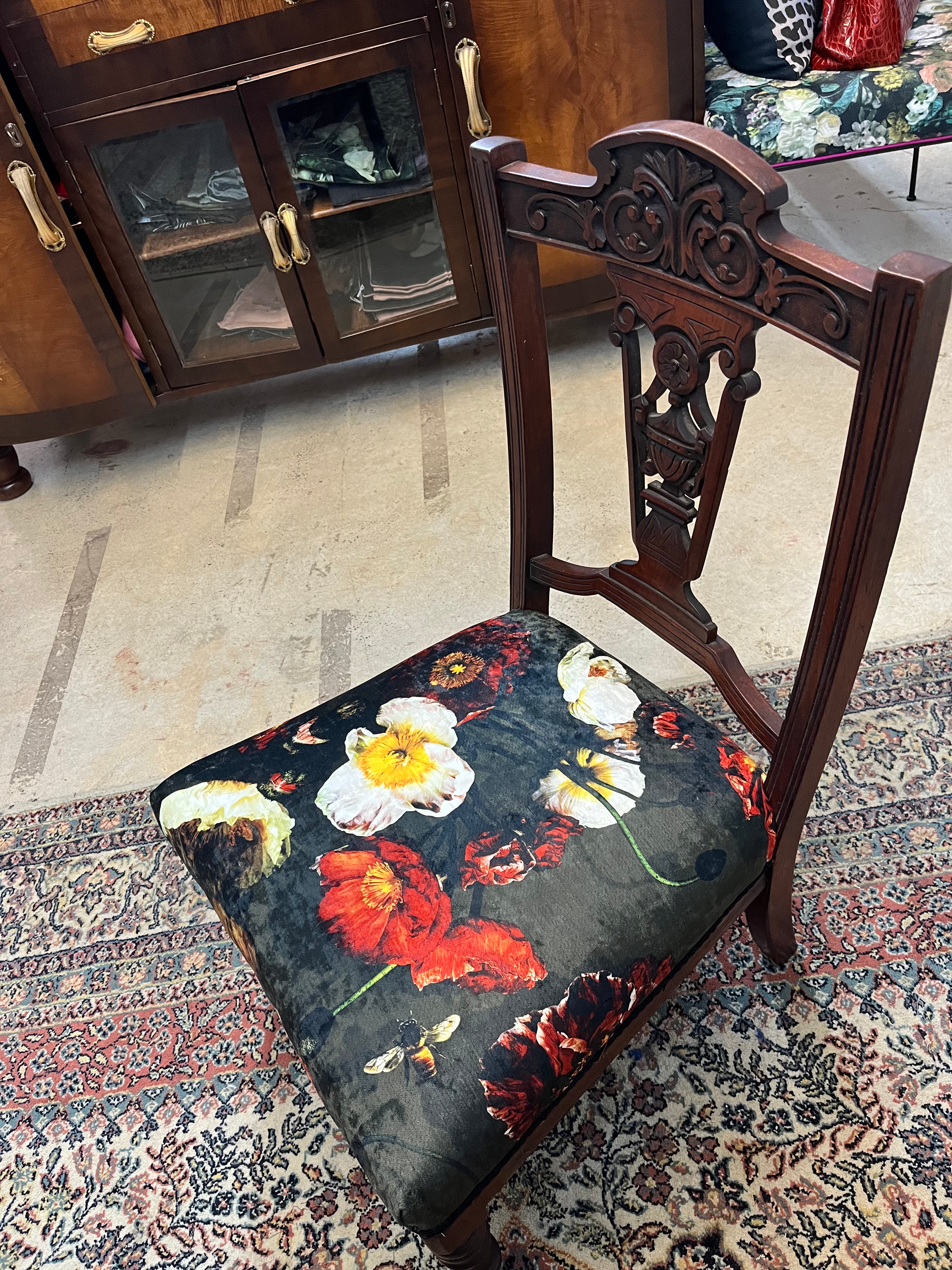 MS CHIEF DESIGNS Olive Grove Poppies in Chenille