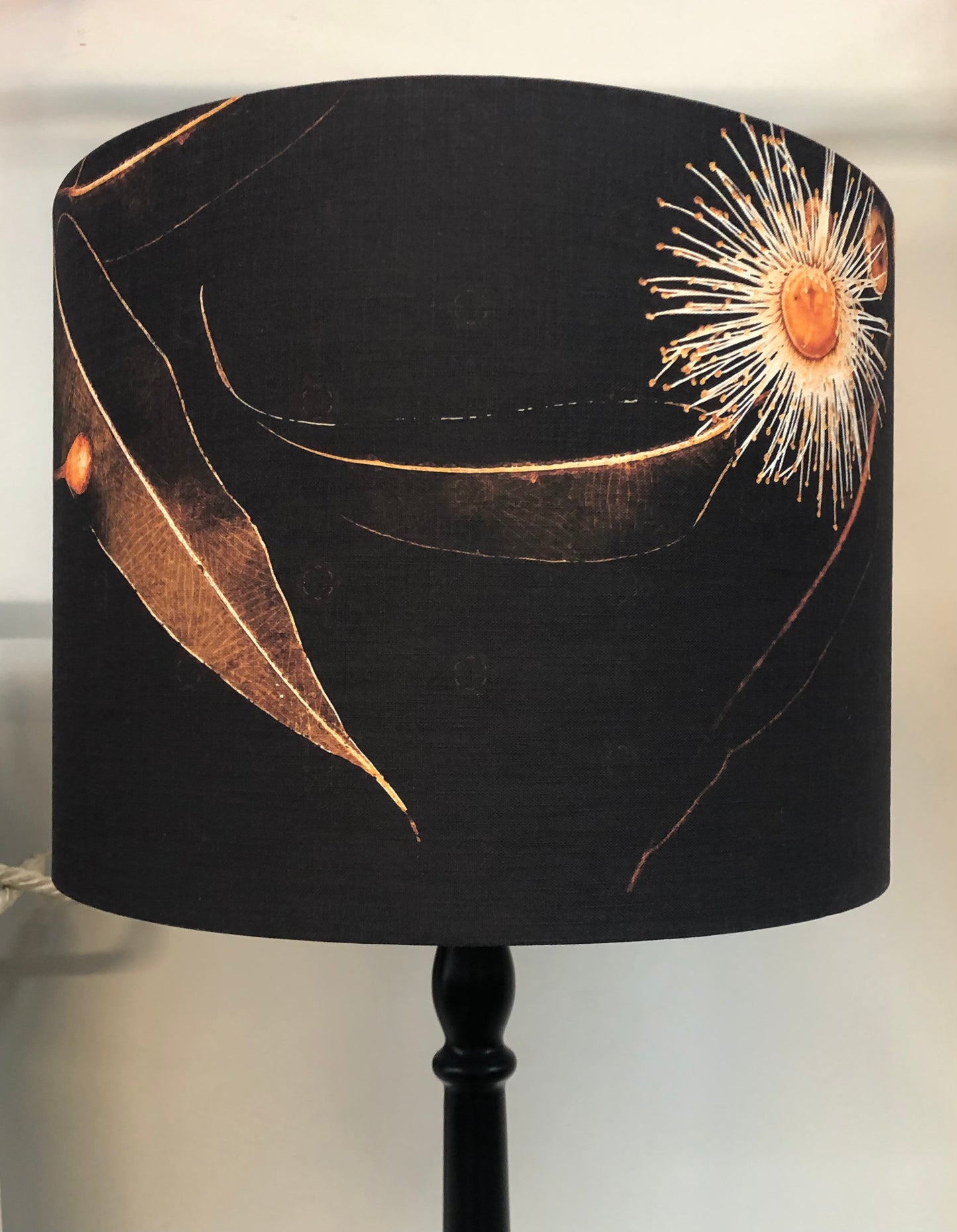 Lamp-wooden standard lamp/Kalypto Oxide shade