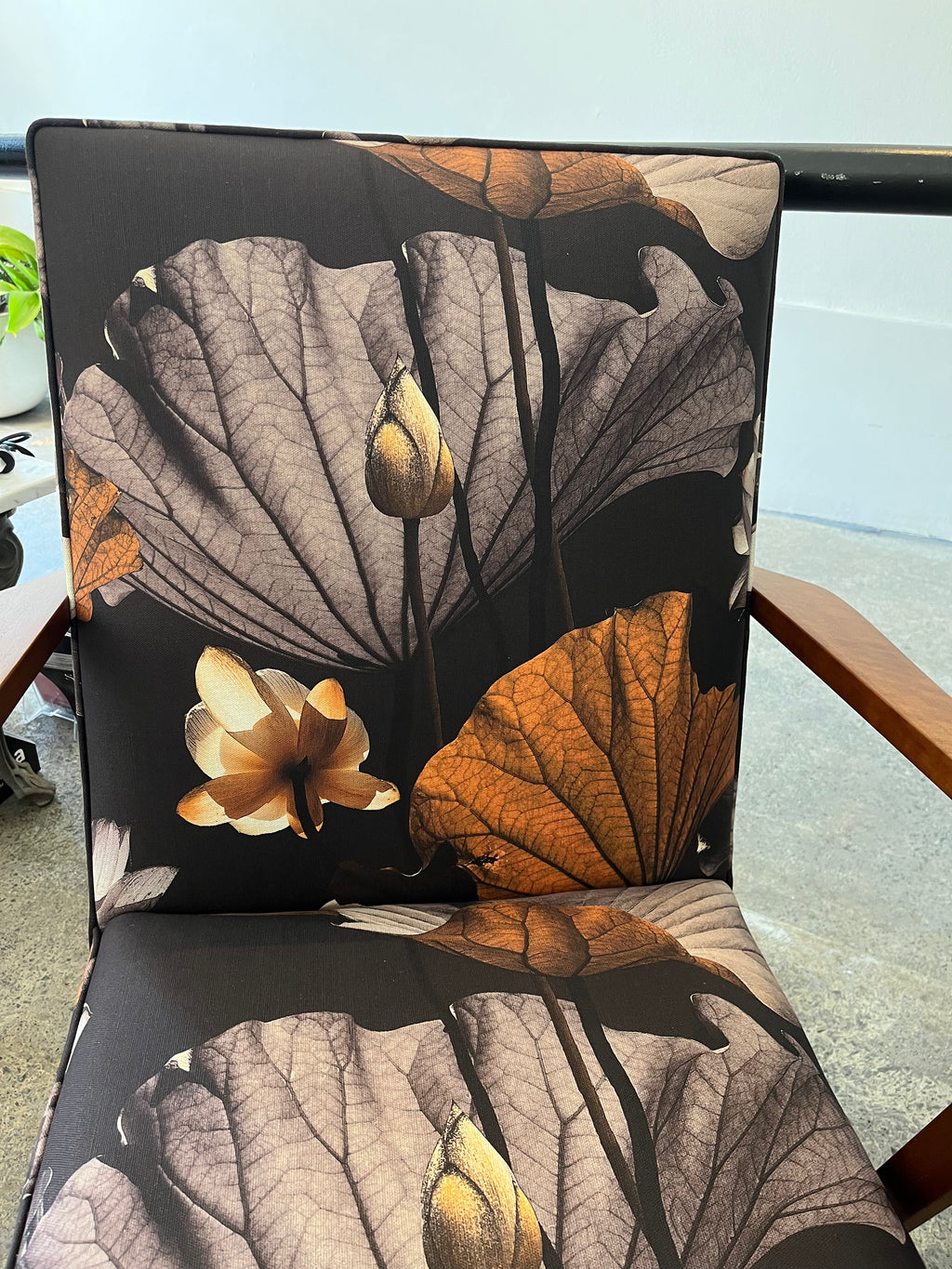 Arm Chair in Lotus Dusk Linen