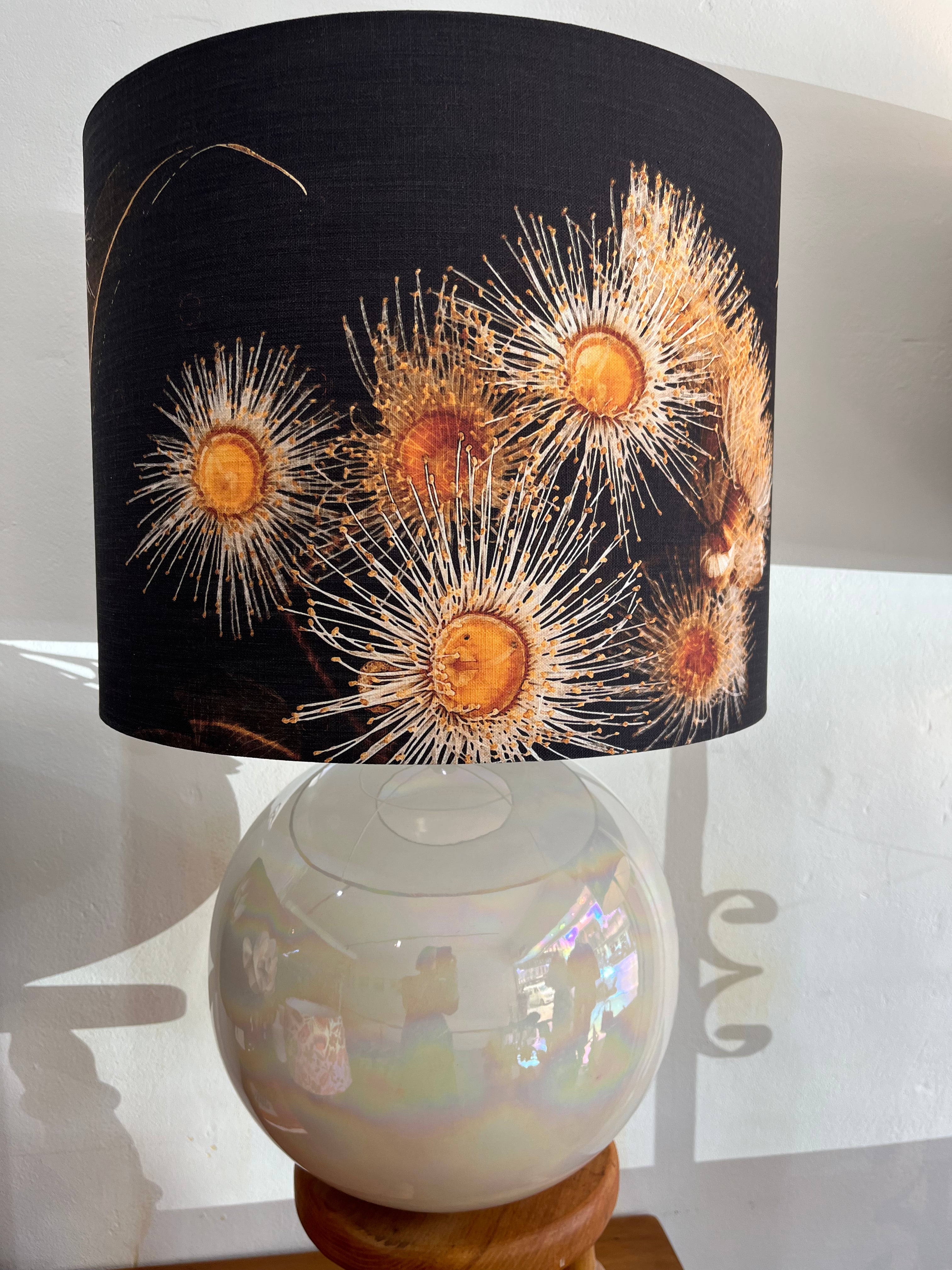 MS CHIEF DESIGNS Large Pearl Sphere Lamp with Kalypto Oxide Shade