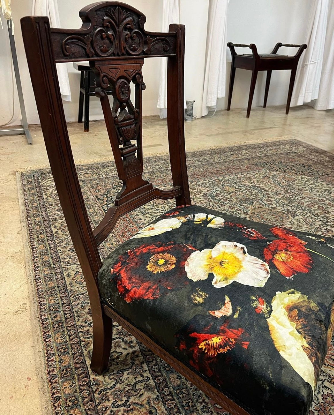 MS CHIEF DESIGNS Olive Grove Poppies in Chenille