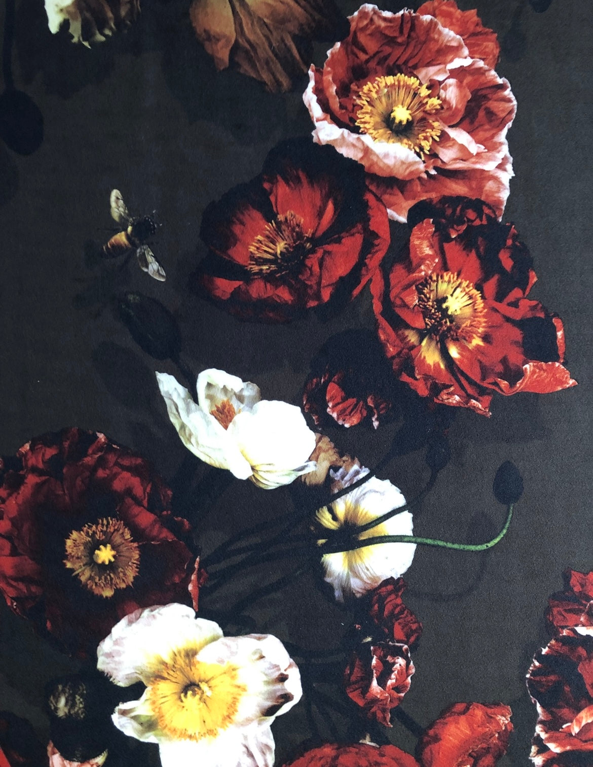 MS CHIEF DESIGNS Olive Grove Poppies in Chenille