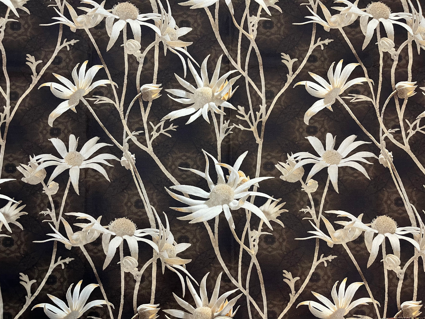 MS CHIEF DESIGNS Earth Flannel Flowers in Linen