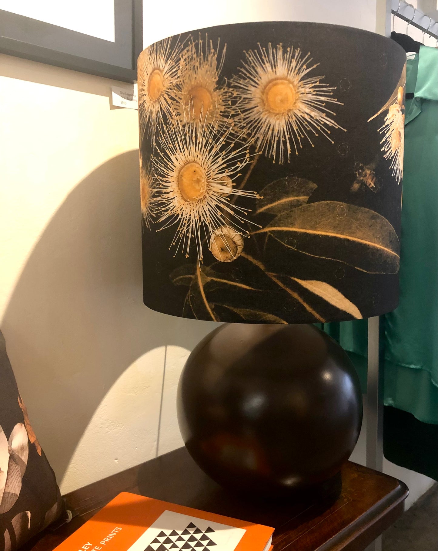 MS CHIEF DESIGNS Large Brown Sphere Lamp with Kalypto Oxide Shade