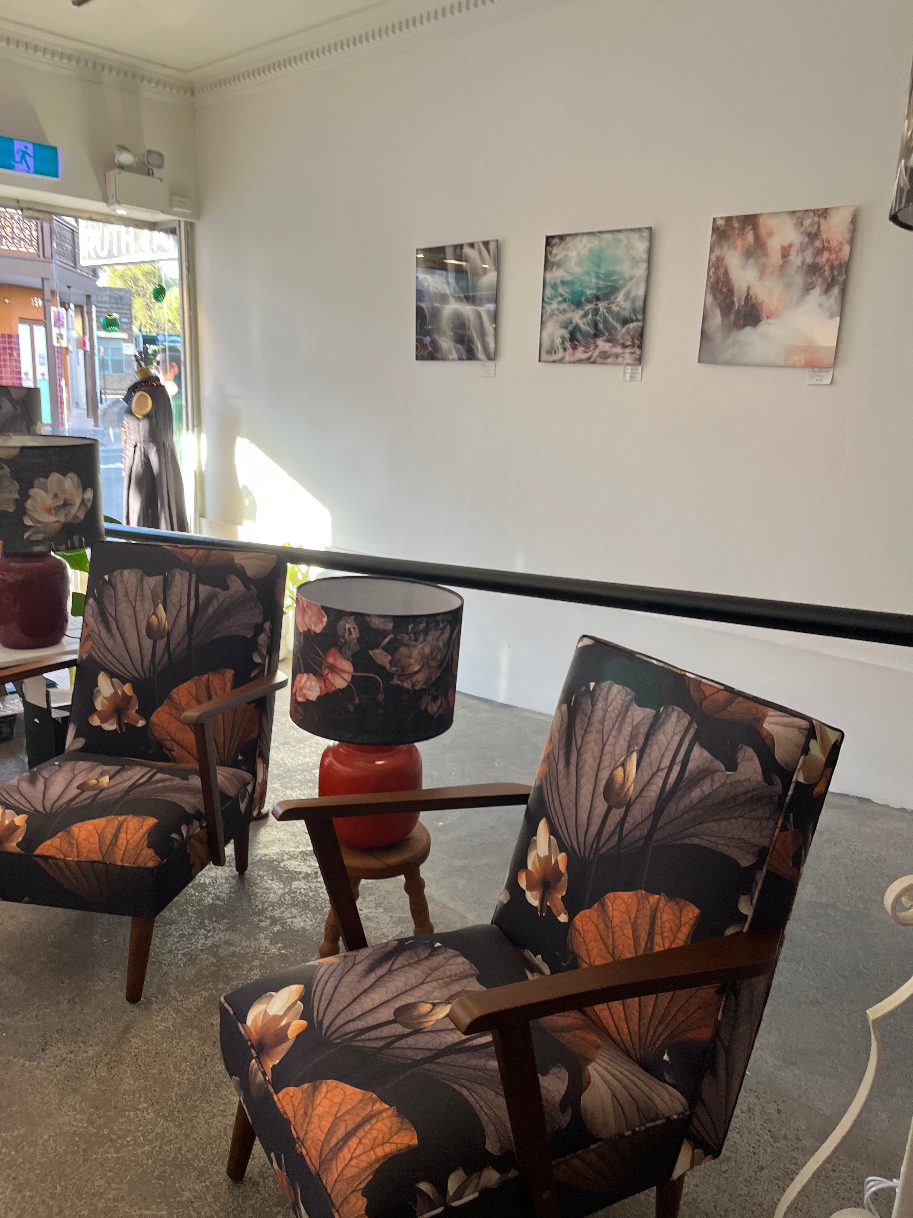 Arm Chair in Lotus Dusk Linen