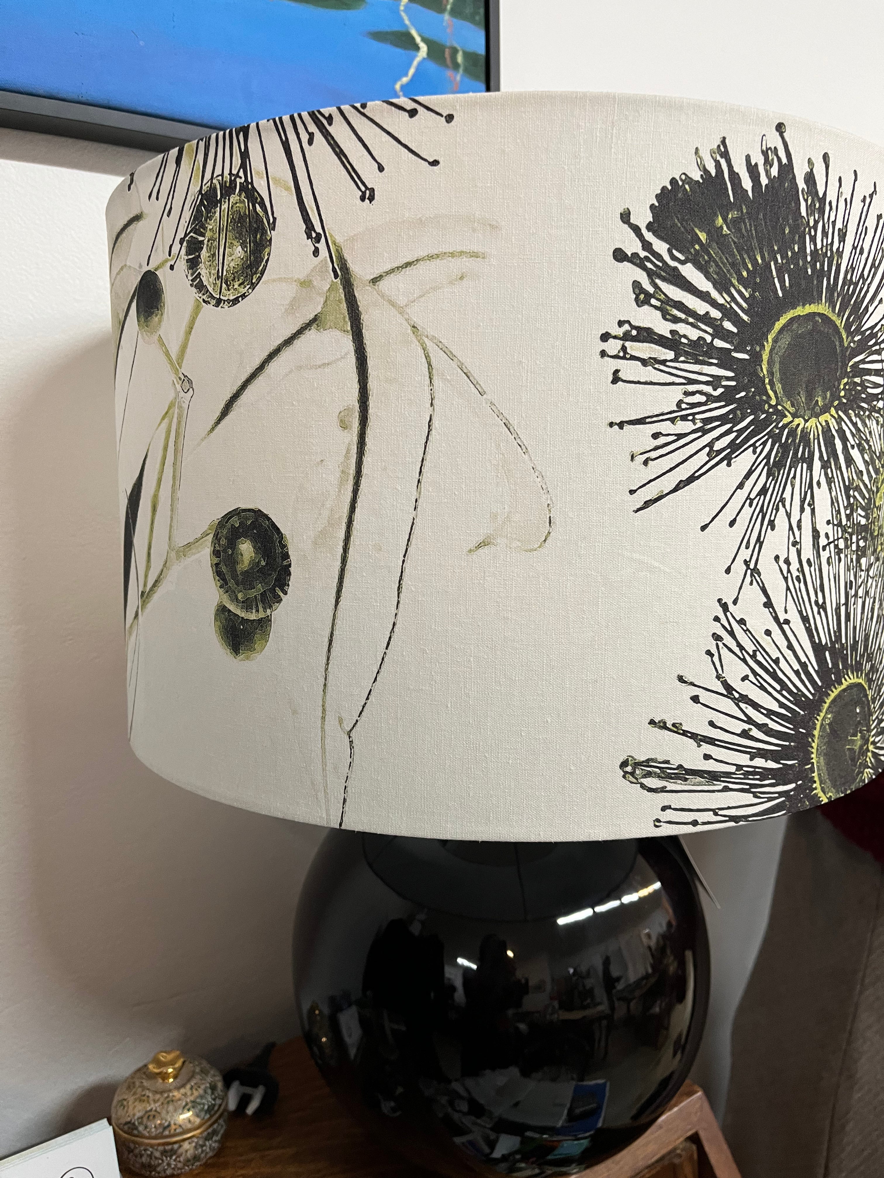 MS CHIEF DESIGNS Small Black Sphere with Kalypto Gilded Shade/green tint