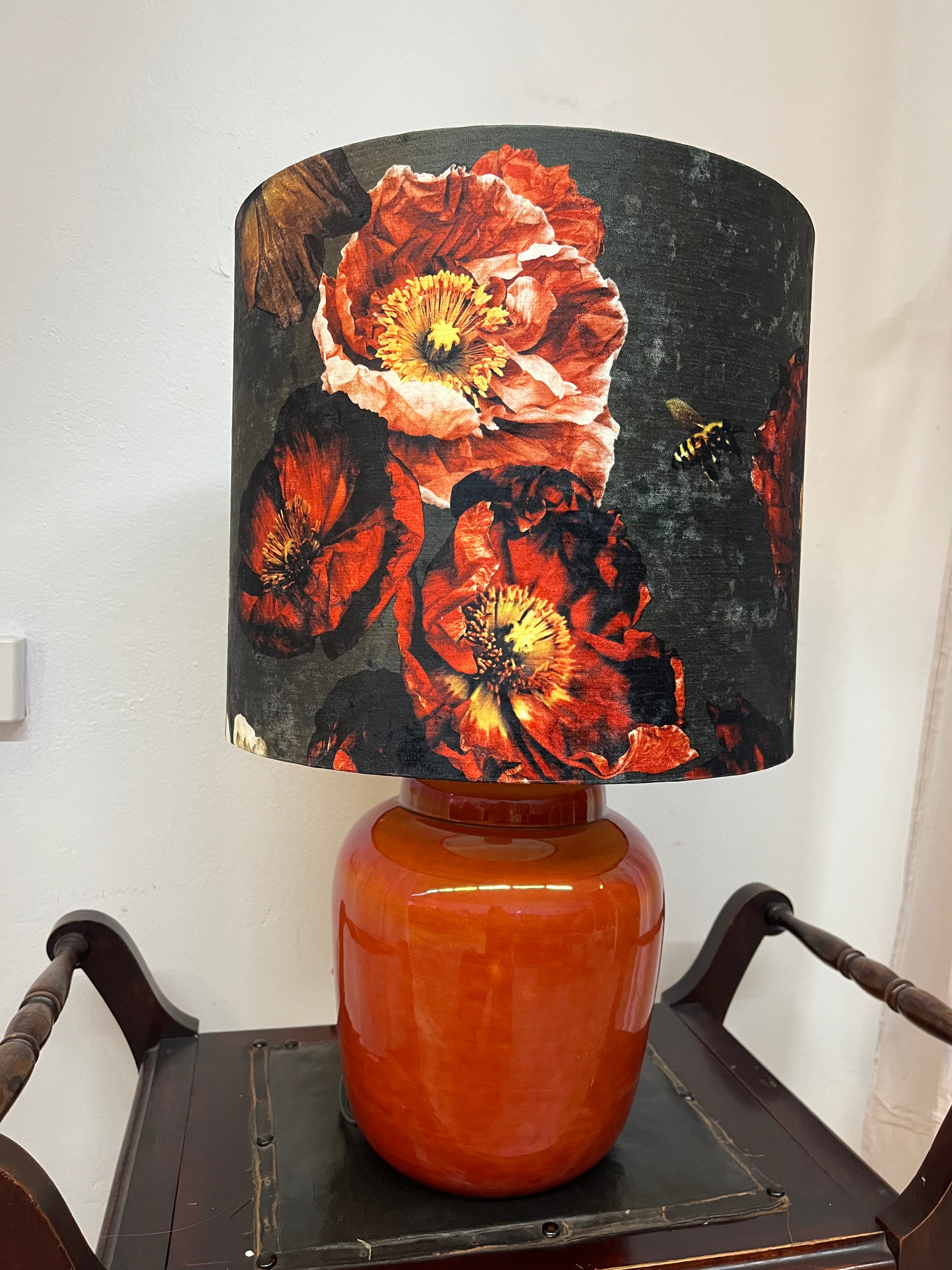 MS CHIEF DESIGNS Olive Grove Poppies in Chenille