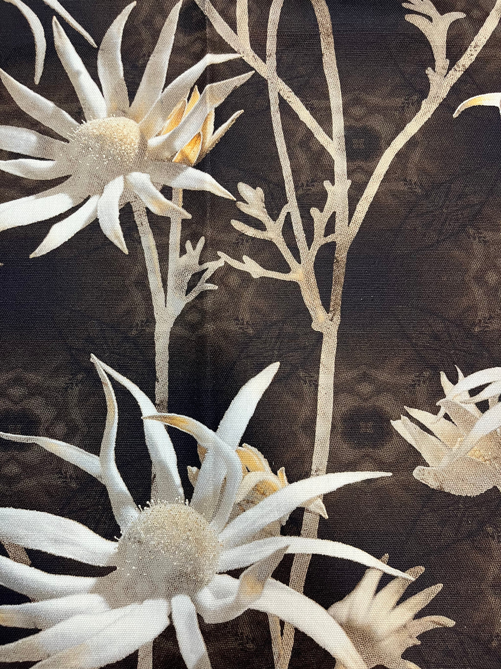 MS CHIEF DESIGNS Earth Flannel Flowers in Linen