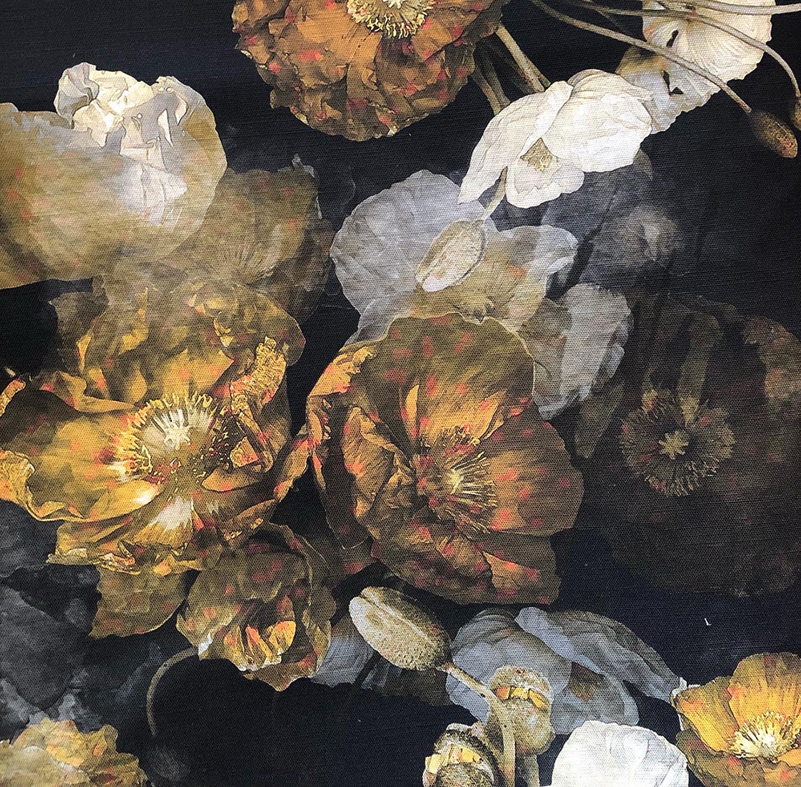 MS CHIEF DESIGNS Sulphur Poppies in Linen